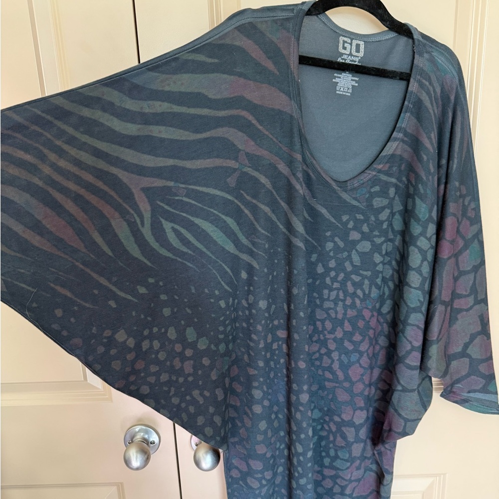 GO Multicolor Patterned Kaftan dress